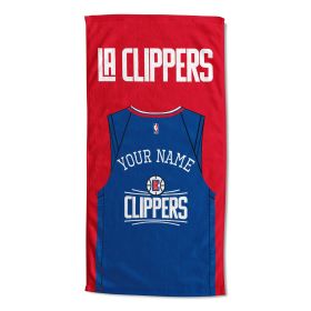 OFFICIAL NBA Jersey Personalized Beach Towel (Team: Los Angeles Clippers)