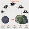 Pop Up Camping Tent with 4 Mosquito Net Windows