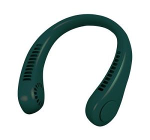 Hanging Portable Cooling Neck Fan (Color: Green)