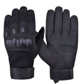 XG-TG1 Tactical Self Defense Gloves Hard Knuckle (Full Finger) (Color: Black, Size: medium)