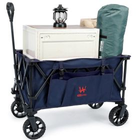 Whitsunday Compact Folding Wagon Cart (Color: Dark Blue)